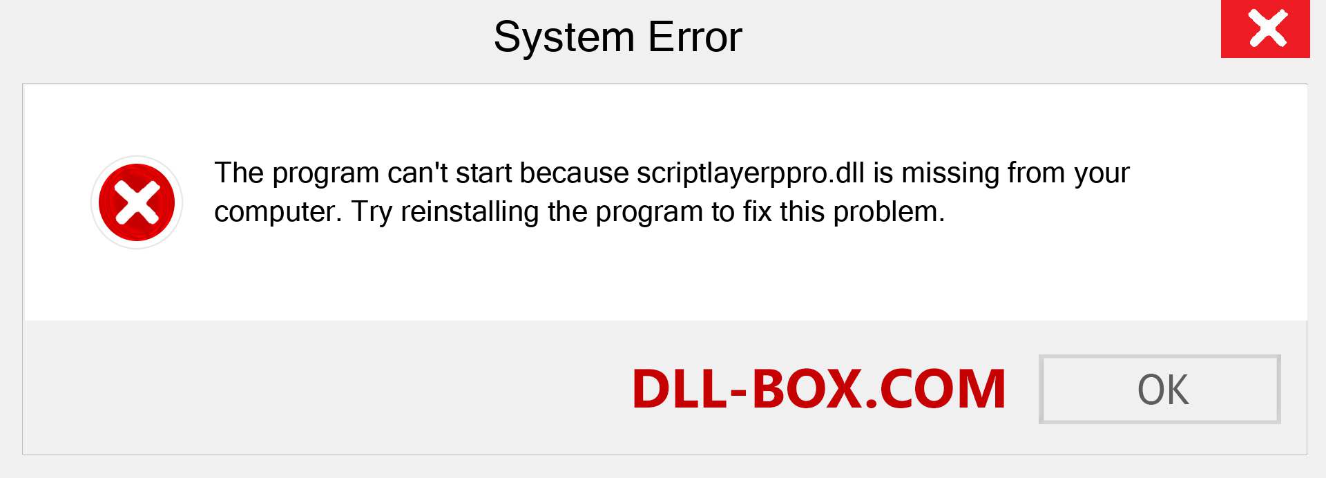  scriptlayerppro.dll file is missing?. Download for Windows 7, 8, 10 - Fix  scriptlayerppro dll Missing Error on Windows, photos, images
